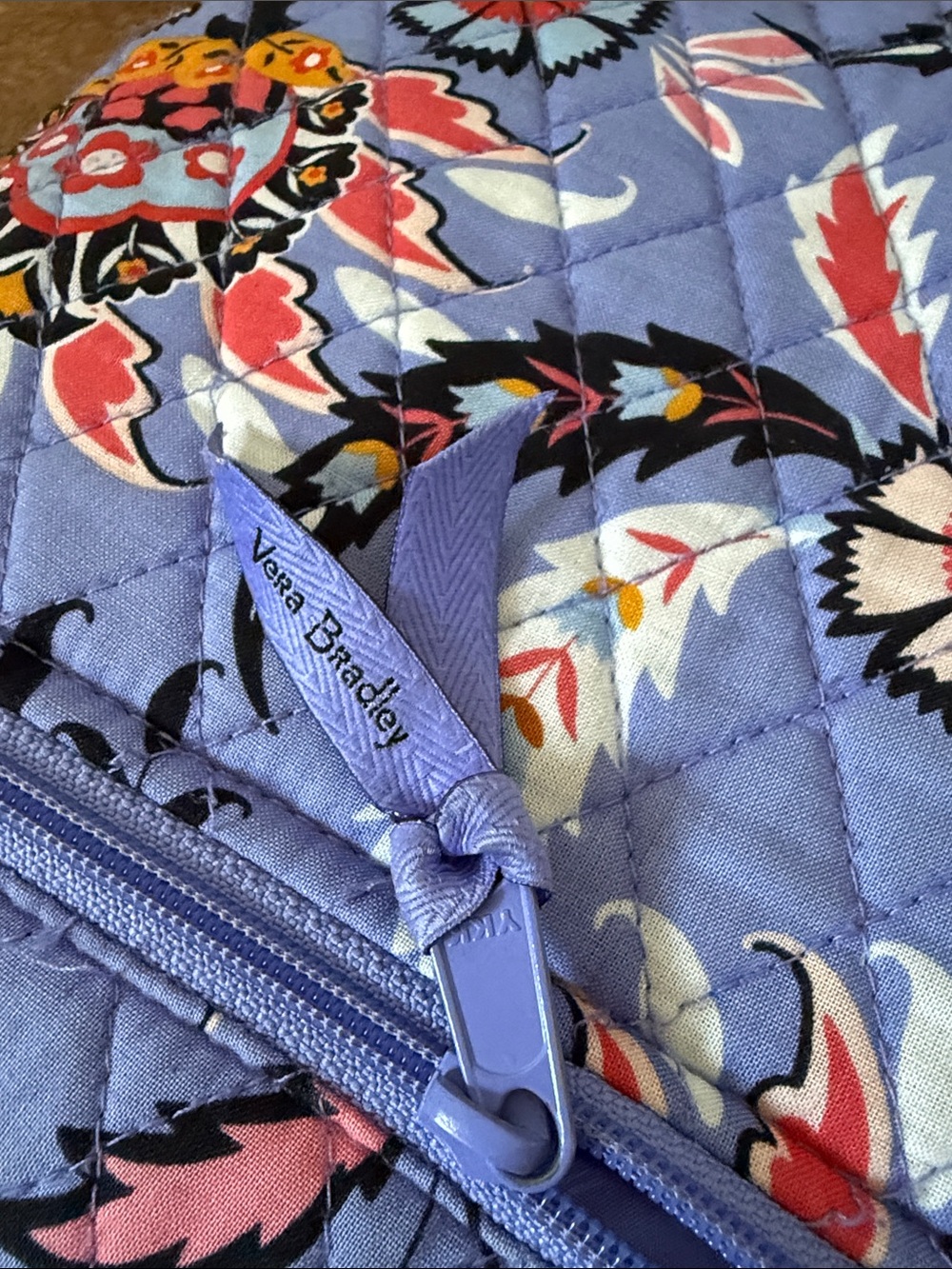 Vera Bradley Lavender Blue Floral Quilted Crossbody - Picture 4 of 4